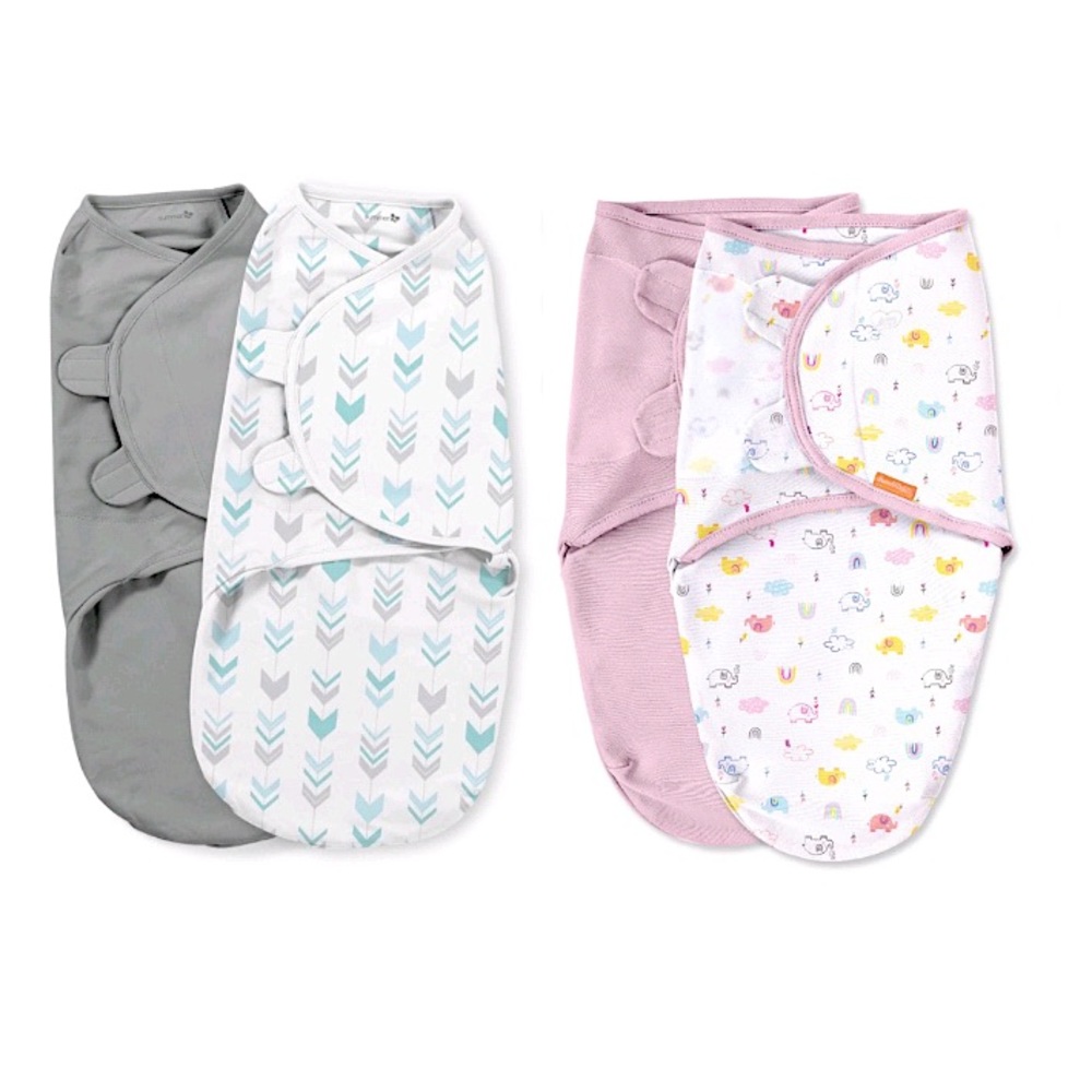Bundle of 4 Summer SwaddleMe Swaddles - Size Small/Medium, 0-3 Months💖